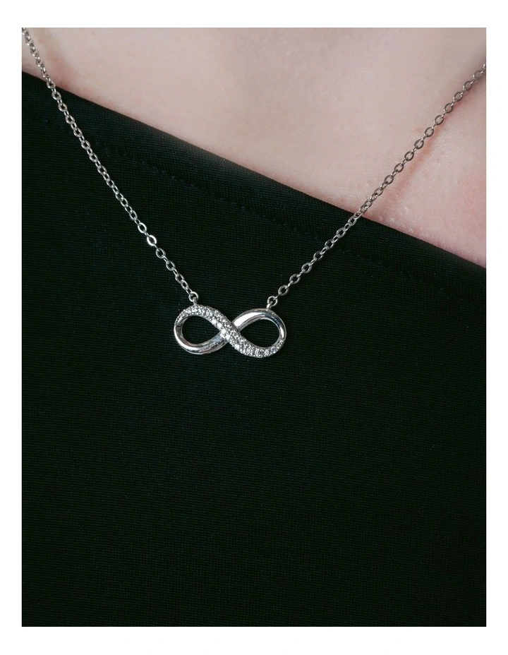 Forever Infinity Pendant Necklace in Silver