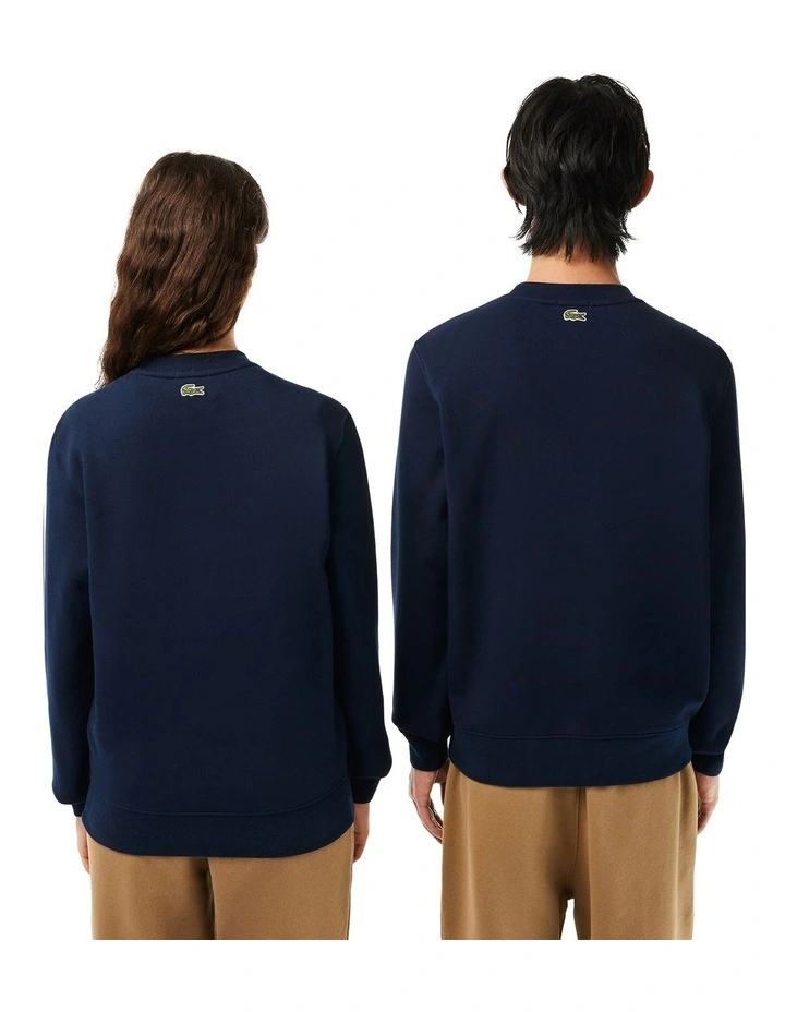 Core Graphics Big Logo Crew Neck Sweatshirt in Navy