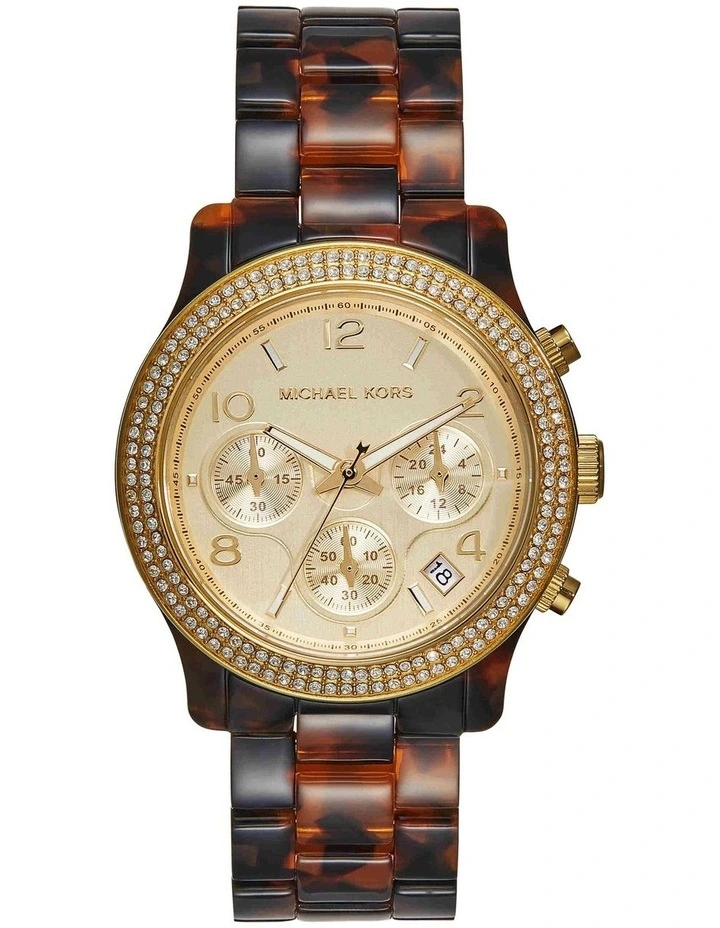 Runway Chronograph Watch in Tortoise