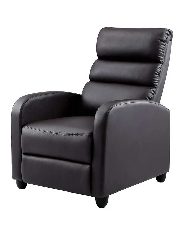 Recliner Faux Leather Bolivia Armchair in Black