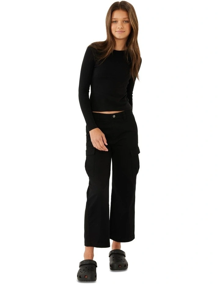 Tess Cargo Pant in Black