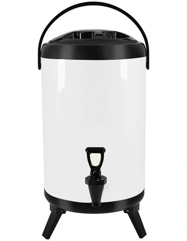 Stainless Steel Milk Tea Beverage Barrel 18L in White