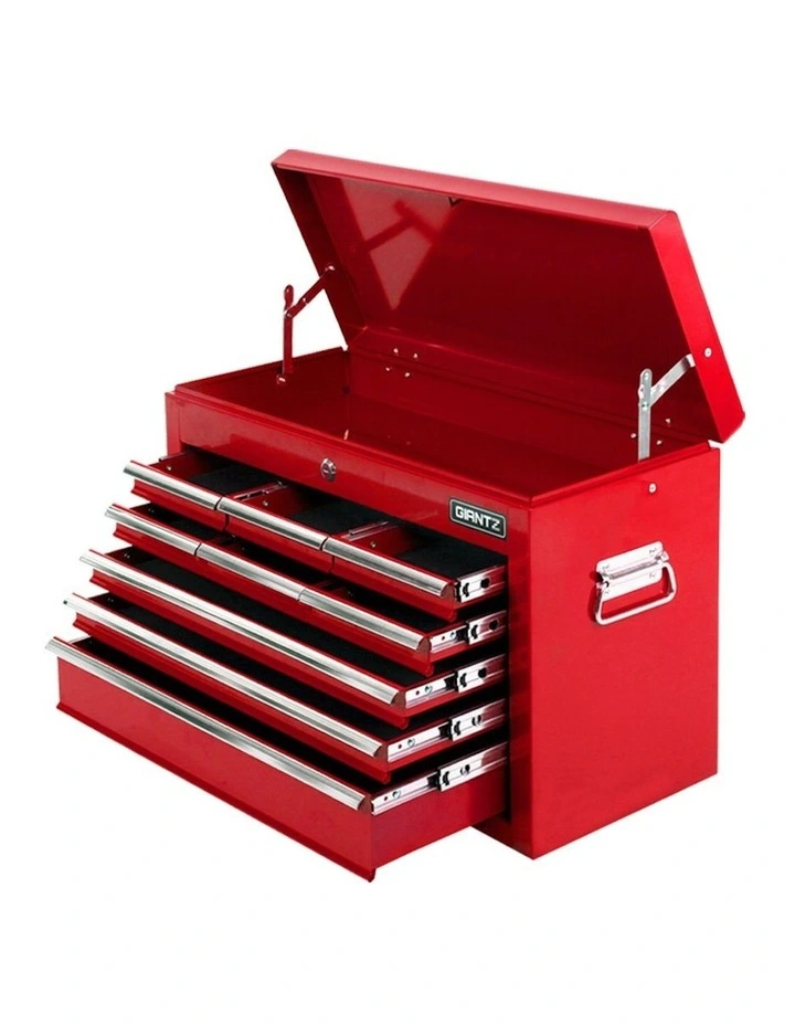 9 Drawer Tool Box Cabinet Chest in Red