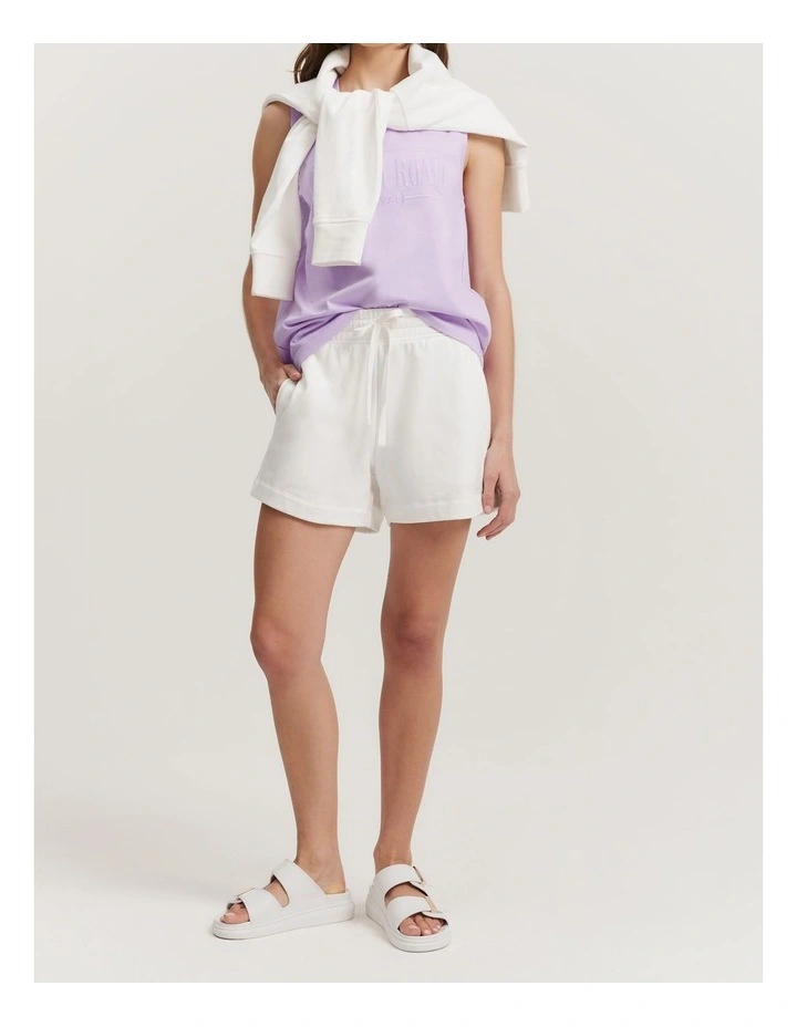 Verified Australian Cotton Heritage Sweat Short in Ecru