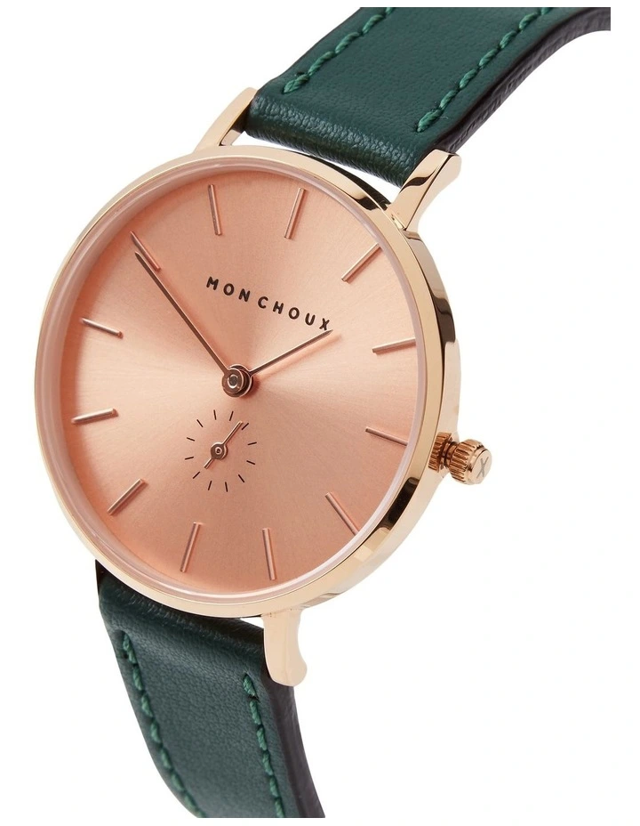 Lille Vine Grape Vegan Leather Watch 32mm in Rose Gold
