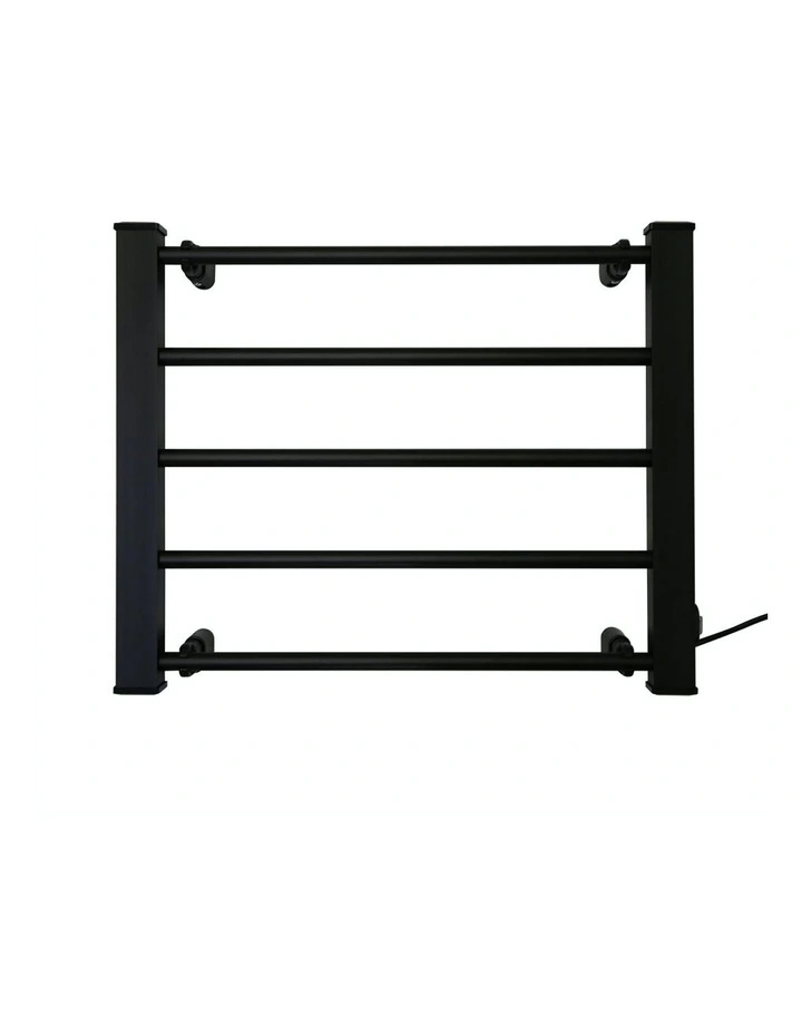 Heated Electric Towel 5-Rack in Black