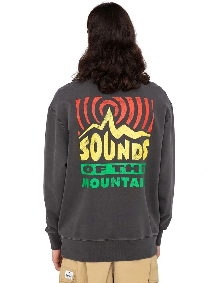 Sounds Of The Mountain Relaxed Fit Sweatshirt in Black