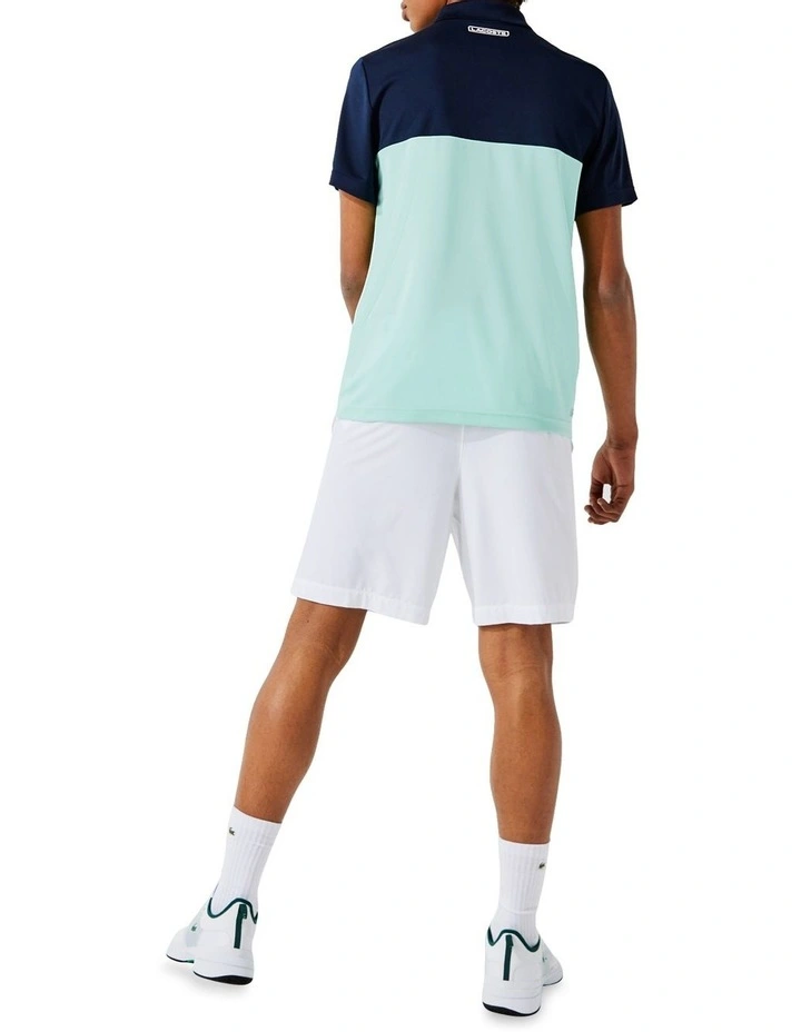 Performance Player Shorts in White/Navy