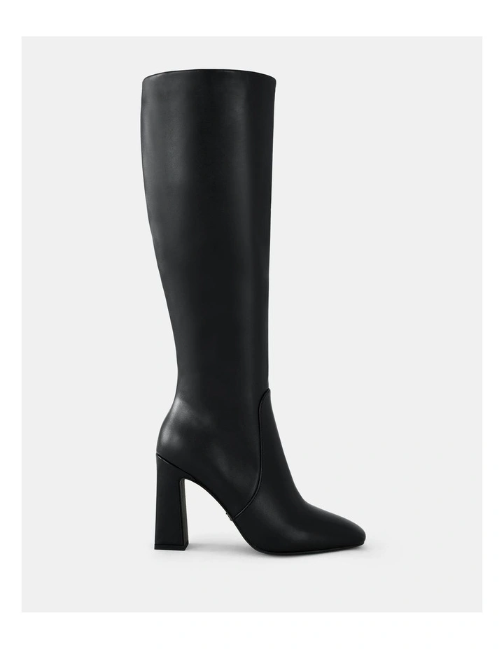 Ornate Knee High Boots in Black