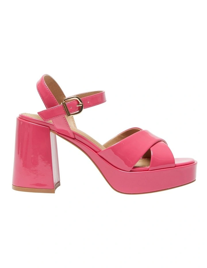 Sienna Sandals in Pink Patent