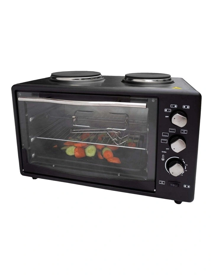 Portable Oven with Rotisserie Cooking in Black
