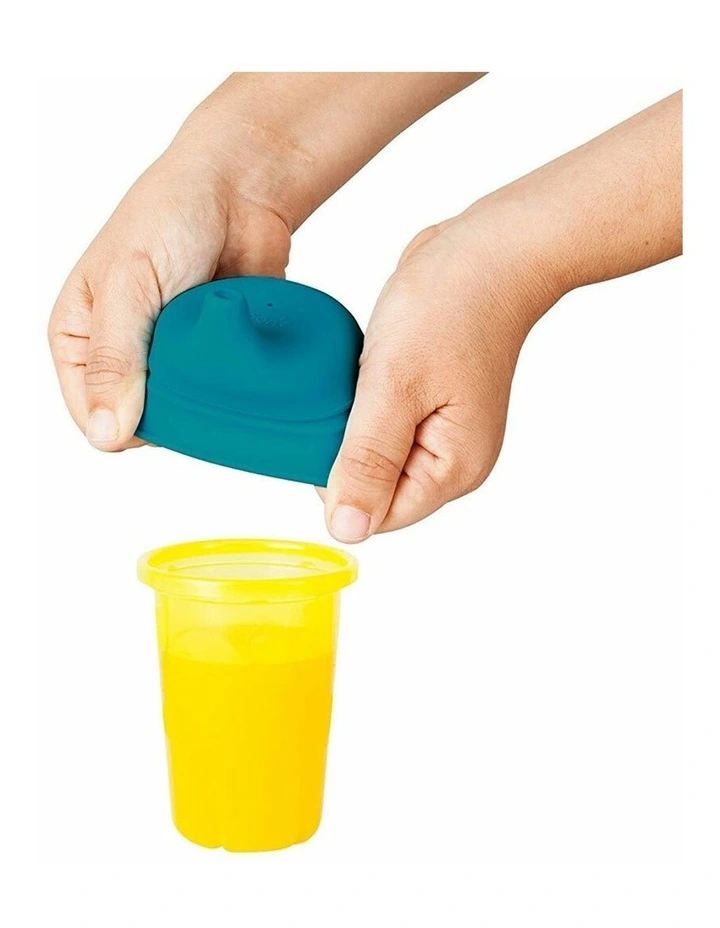 Snug Spout Baby/Boy/9m /Infant Cup Universal Cover/Lid BL/OR/YL