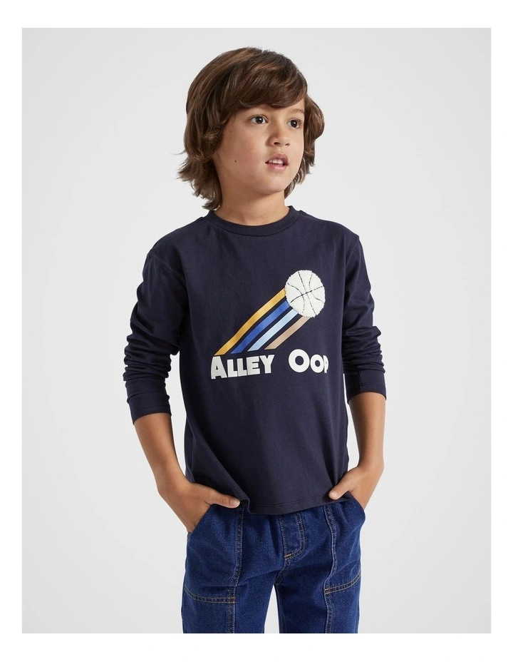 Alley Oop Tee in Midnight Blue
