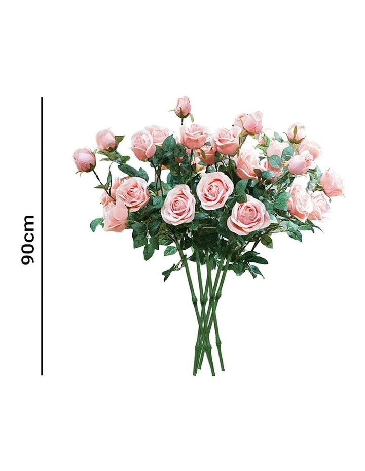 8 Bunch Artificial Silk Rose 5 Heads Flower in Assorted