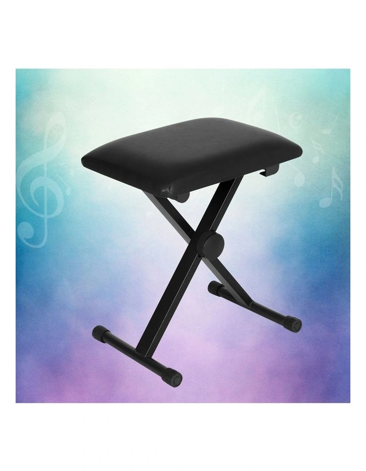 Portable Bench Chair Piano Stool in Black