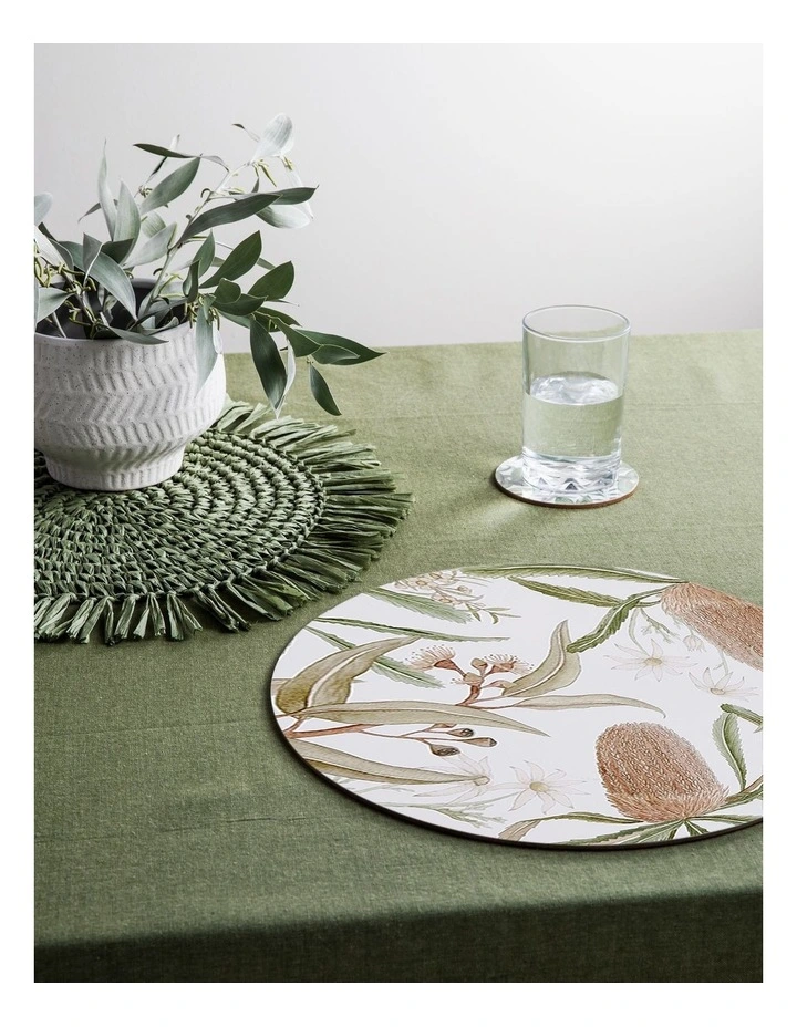 Marysville Round Placemat Set of 4 in Green