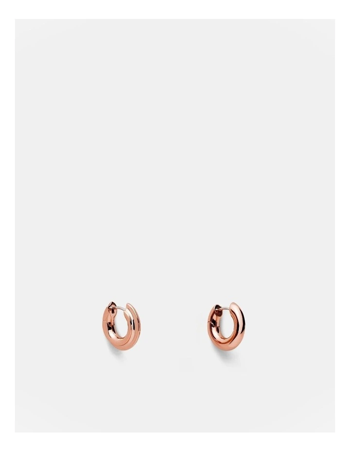 Lets Groove Hoop Earrings in Rose Gold