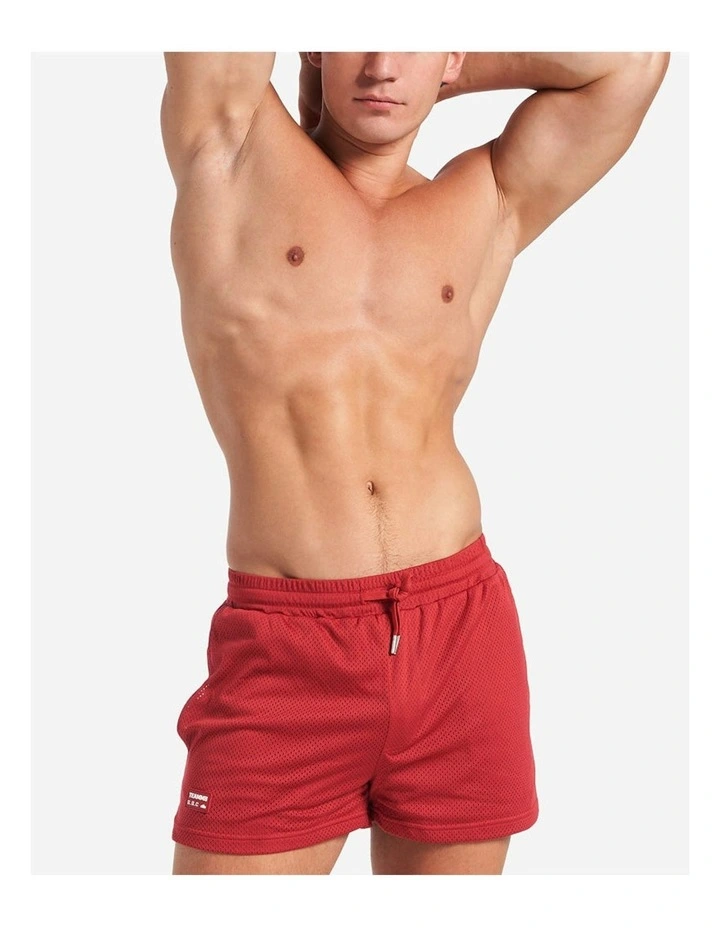 S.S.C. Mesh 3 Short in Maroon