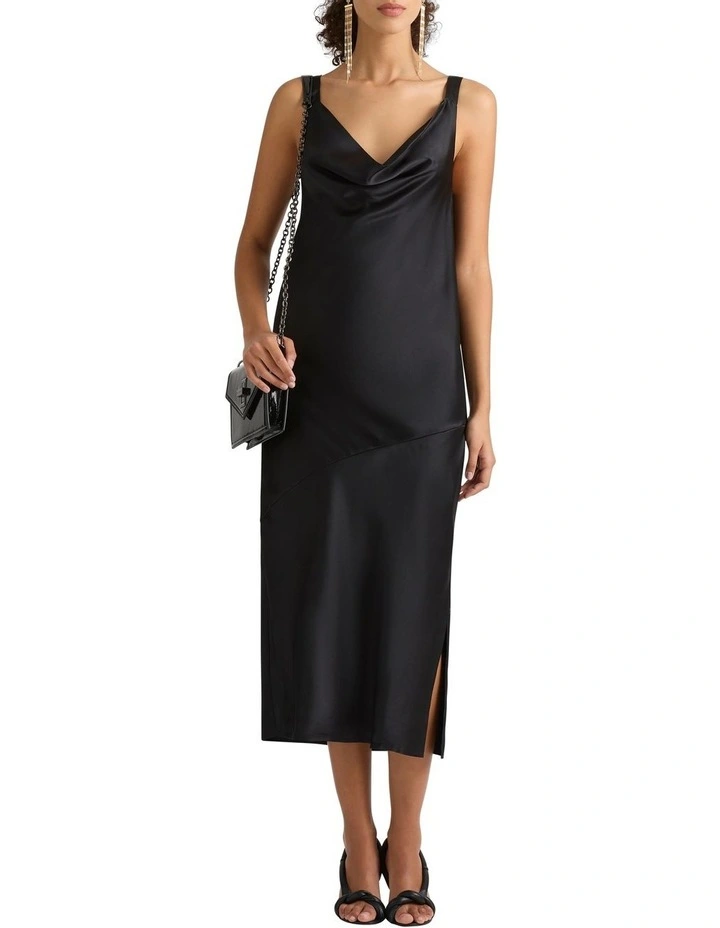 Shae Silk Slip Dress in Black