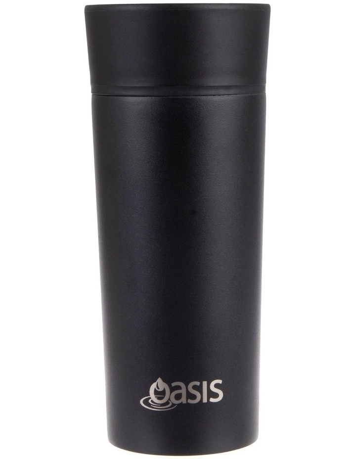 Stainless Steel Double Wall Insulated Travel Mug 360ml in Black