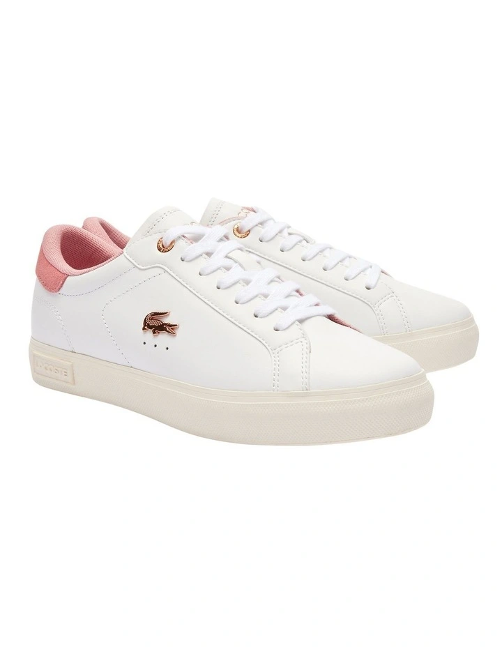 Powercourt Leather Sneakers in White/Pink