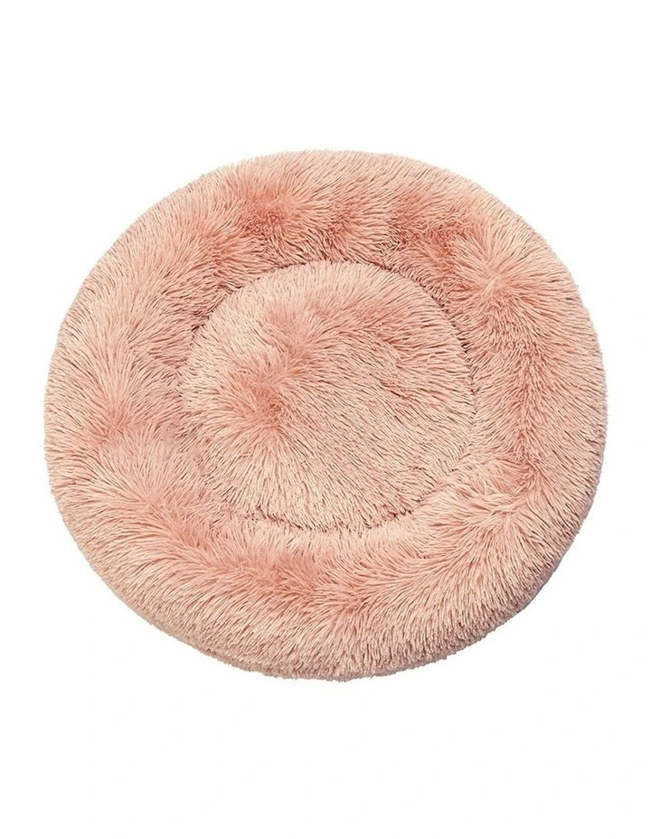 Pet Donut Nest Calming Kennel Cave Deep Sleeping Bed in Pink