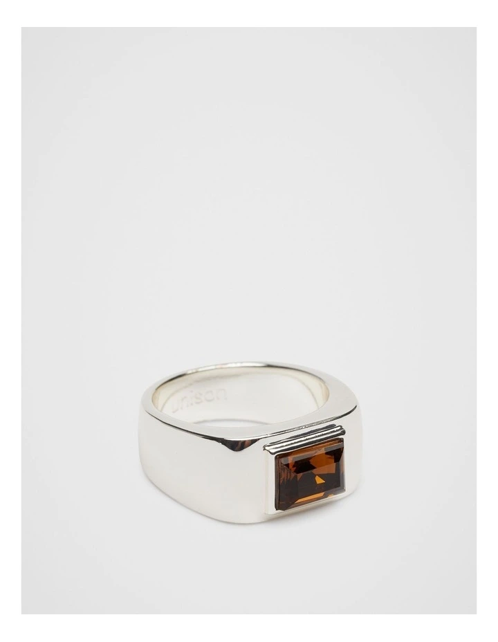 Quartz Signet Ring in Silver