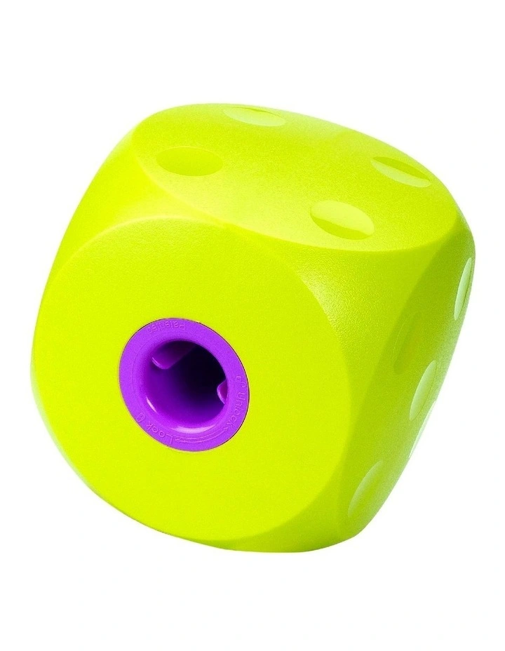 Buster Food Cube Interactive Treat Dispensing Mini Dog Toy in Lime