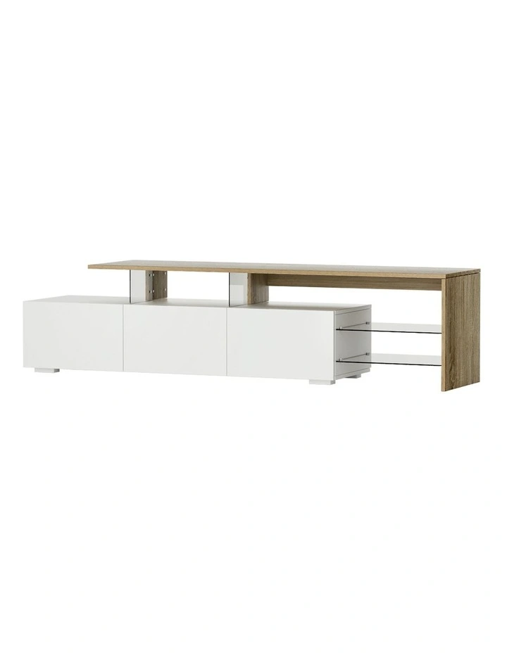 Entertainment Unit TV Cabinet with Storage Drawers 180cm in White