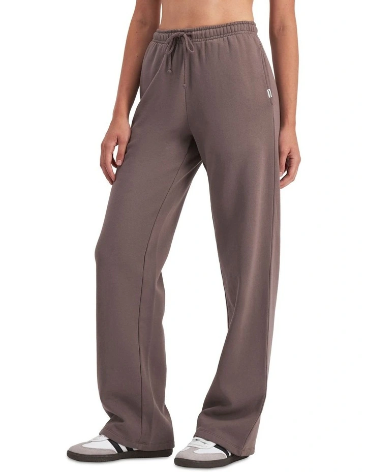 Baby Sweats Cotton Fleece Straight Leg Trackie in Smokey Mauve