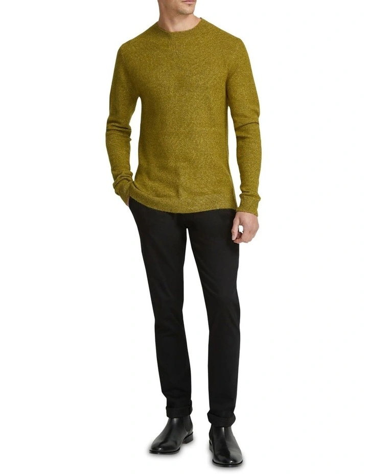 Arthur Crew Neck Knit Top in Acid Green