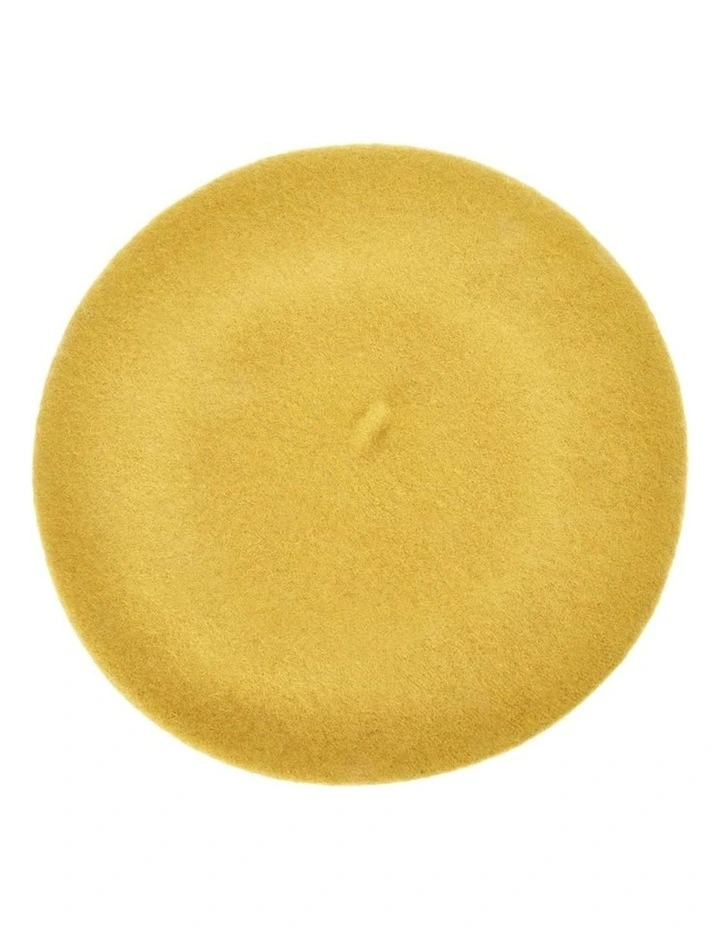 Warm Army Style French Beret Military Cap in Yellow