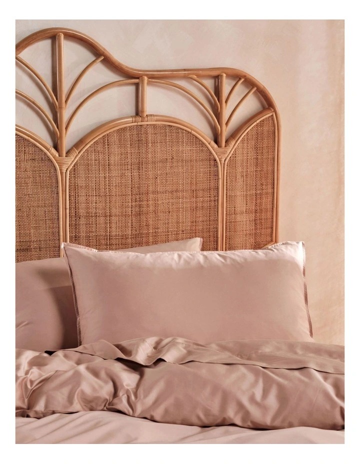 Nara 400TC Bamboo Cotton Quilt Cover Set in Clay