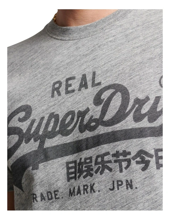 Vintage Logo T-shirt in Athletic Grey Marl
