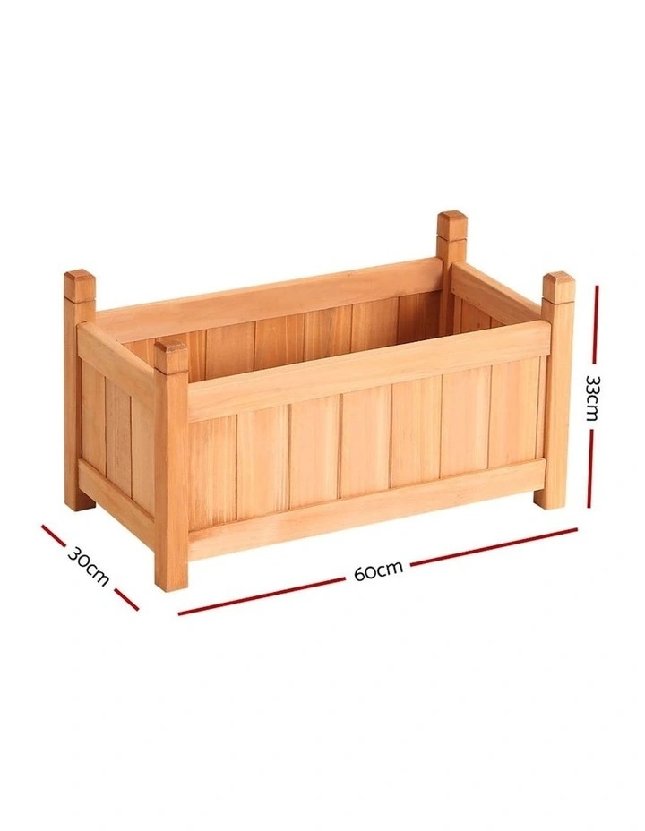 Wooden Garden Bed in Brown
