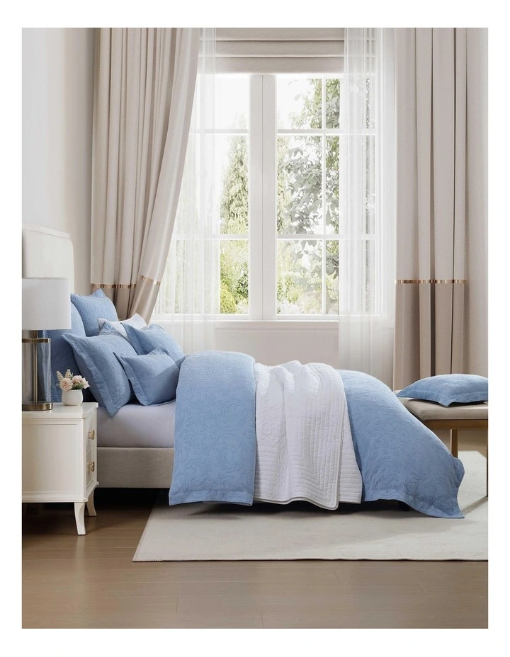 Marbella Quilt Cover Set in Blue
