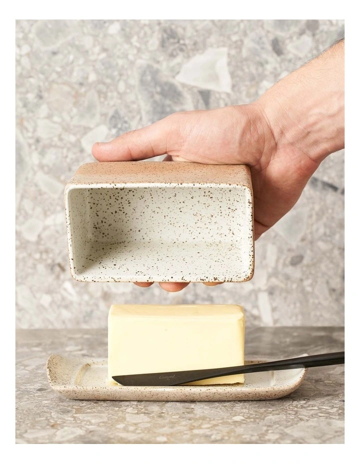 Butter Dish-White Garden To Table