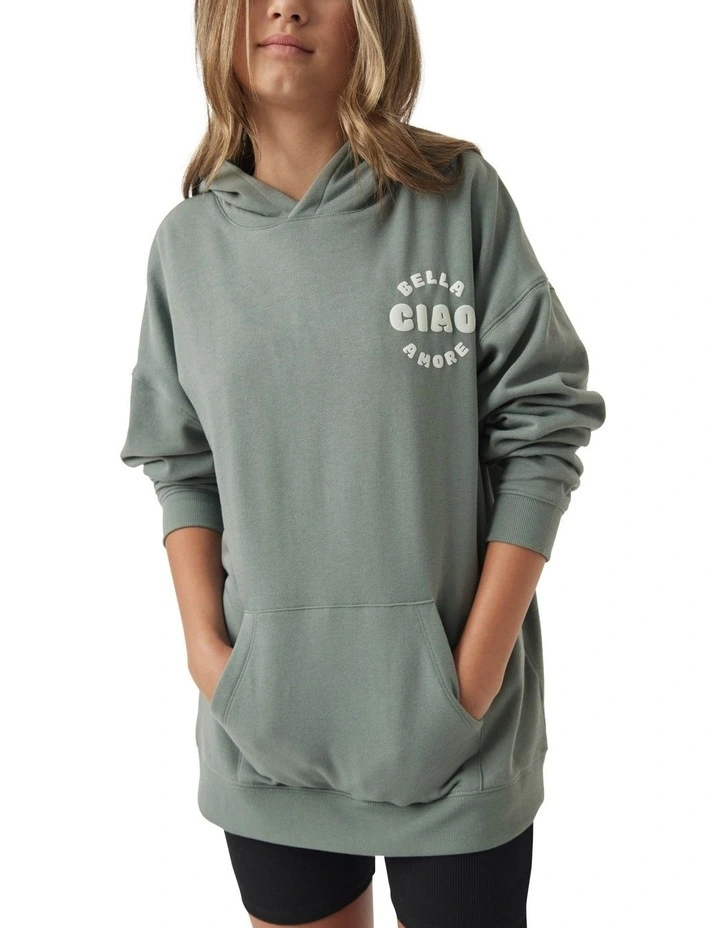 Ciao 90's Hoodie in Hunter Green