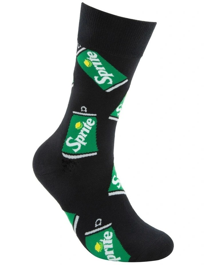 Sprite Cans Socks in Black