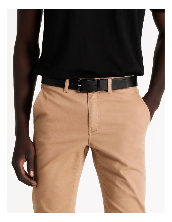 Black Skinny Reversible Belt
