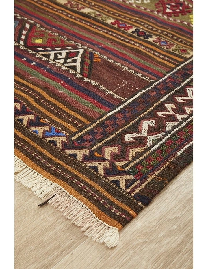 Kilim Hand Knotted Persian Glim Rug 325X128cm