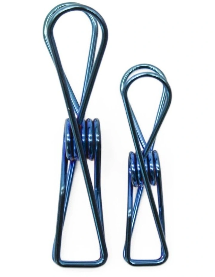 Small & Large Stainless Steel Pegs 40 Pack in Blue