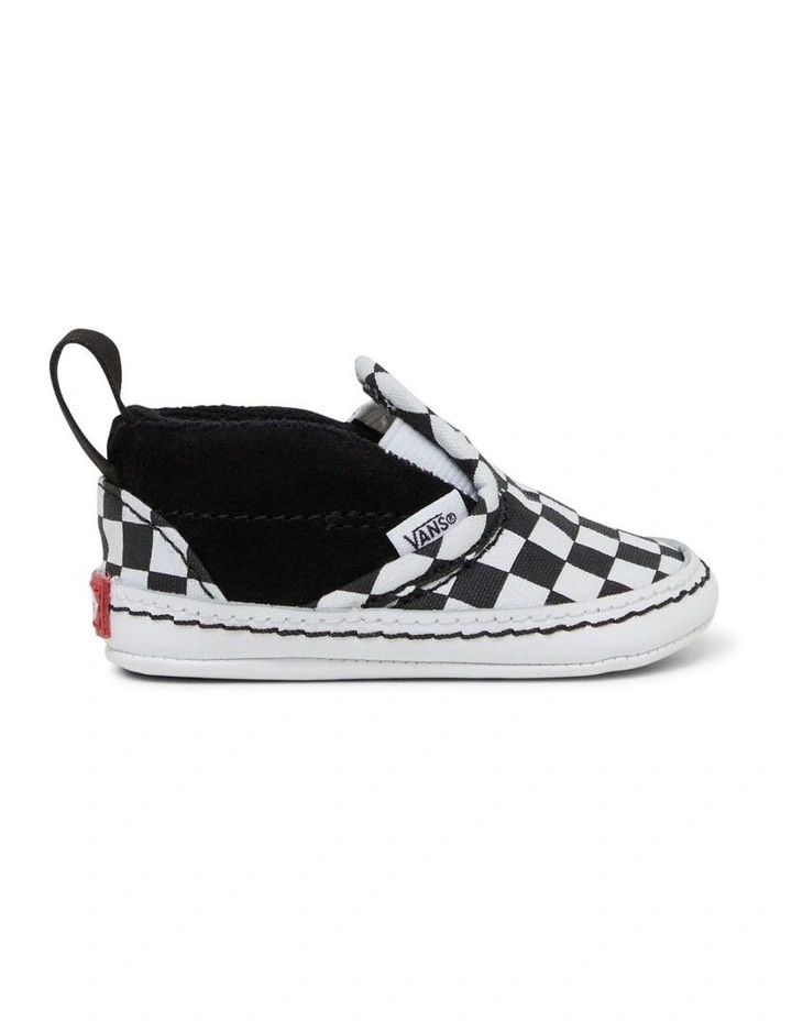 Classic Slip On V Crib Prewalker in Black/White