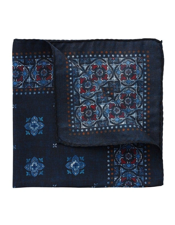 Mosaico Silk Pochette in Navy