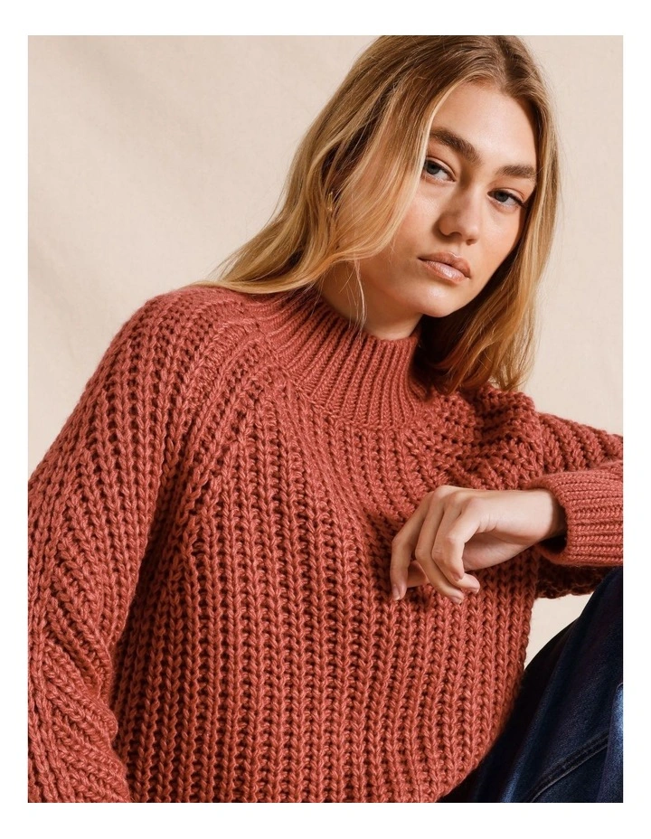 Chunky Jumper in Rose