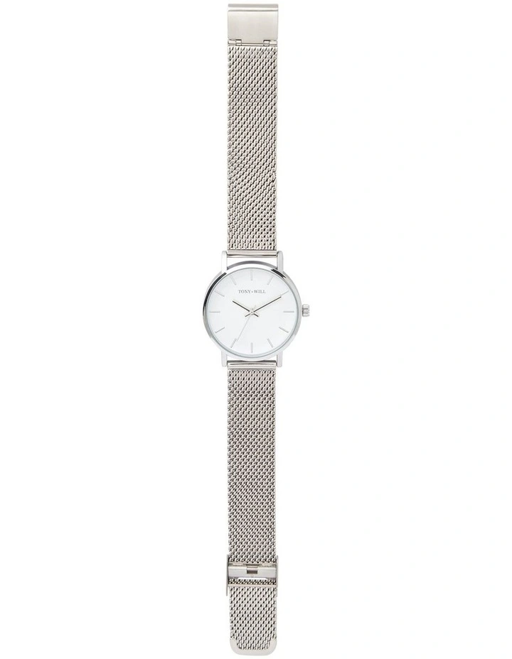 Small Classic Mesh Watch in Silver