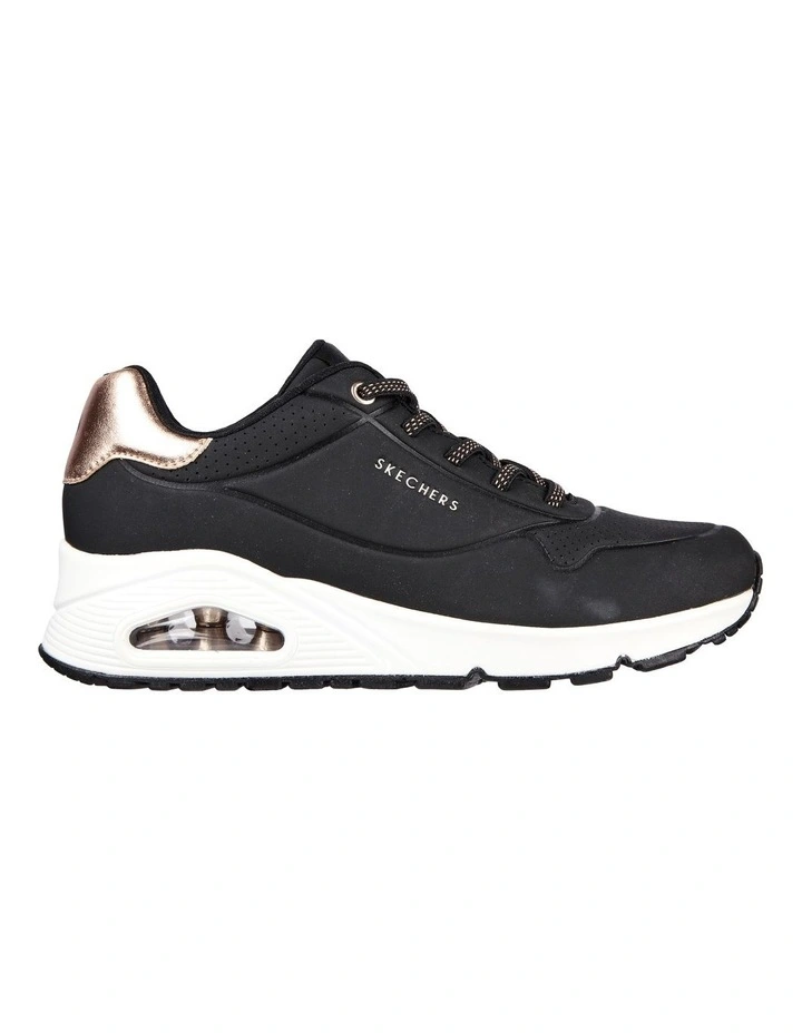 Uno Shimmer Away Sneaker in Black