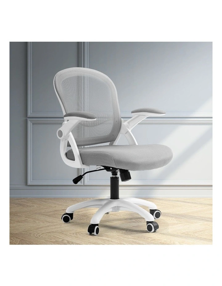 Mid Back Mesh Office Chair in Grey