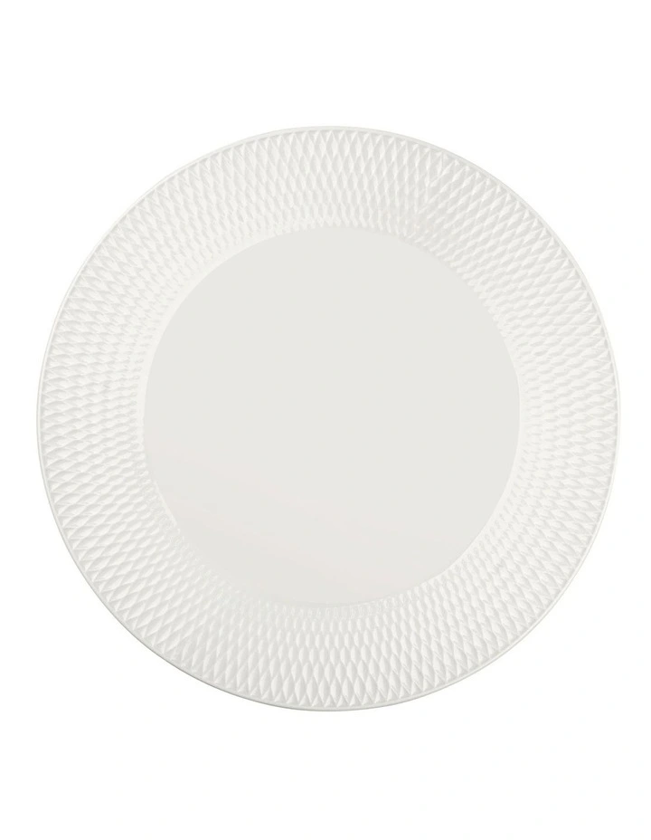 Basics Diamonds Footed Cake Stand 25cm in White