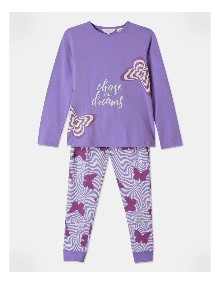 Essential Chase Your Dream Pyjama Set in Purple